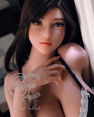 Skinny Sex Doll Brown Hair Tanned TPE from SE Dolls -Elma 161