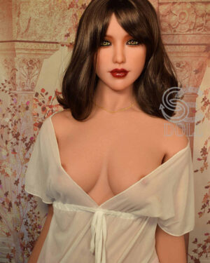 Skinny Sex Doll Brown Hair Tanned TPE from SE Dolls -Kitty 163