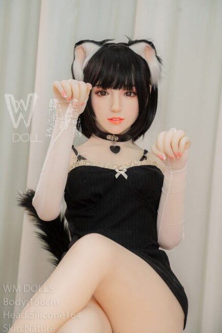 Asian Japanese Sex Doll Medium Breast Silicone Head & TPE Body from WM Sex Dolls -Sidonie 158