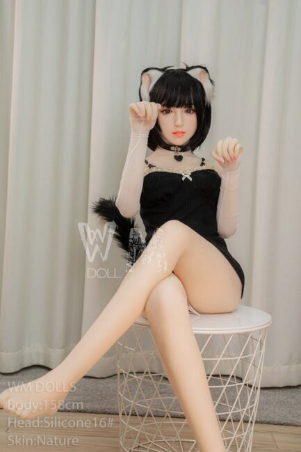 Asian Japanese Sex Doll Medium Breast Silicone Head & TPE Body from WM Sex Dolls -Sidonie 158 - Image 3