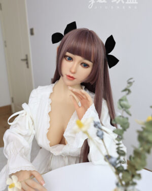 Asian Japanese Sex Doll Medium Breast Silicone Head & TPE Body from Jiusheng Dolls -Shirley 150