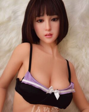 Asian Japanese Sex Doll Medium Breast Silicone Head & TPE Body from Jiusheng Dolls -Lily 150