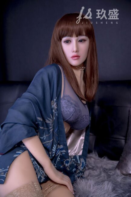 Asian Japanese Sex Doll Skinny Silicone Head & TPE Body from Jiusheng Dolls -Amy 160