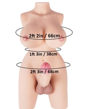 54cm/1ft9 19.8LB Big Penis Trans Sex Doll Torso – Sarina (US, CA & EU-Only)