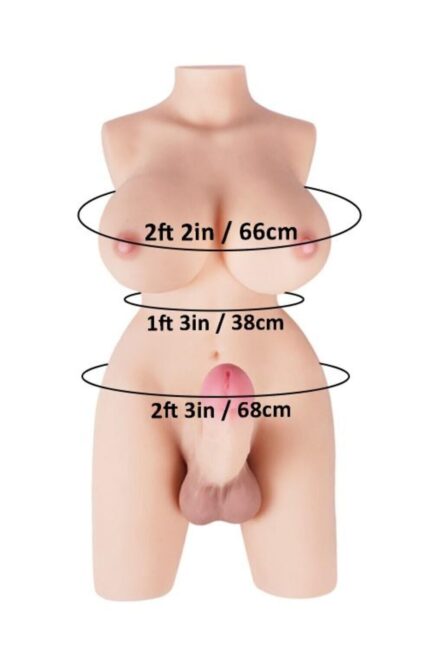 54cm/1ft9 19.8LB Big Penis Trans Sex Doll Torso – Sarina (US, CA & EU-Only) - Image 2