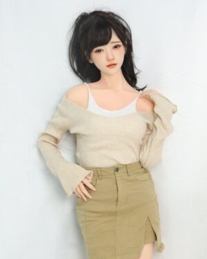 Asian Japanese Sex Doll Skinny Silicone Head & TPE Body Silicone from SHEDOLL -Chulin 158