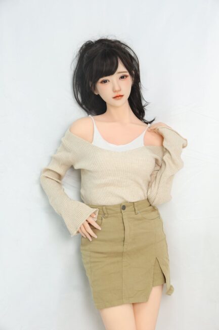 Asian Japanese Sex Doll Skinny Silicone Head & TPE Body Silicone from SHEDOLL -Chulin 158