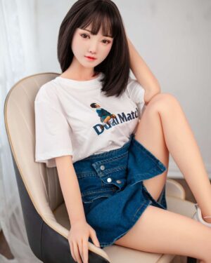 Asian Japanese Sex Doll Skinny Silicone Head & TPE Body Silicone from SHEDOLL -Sunny 148