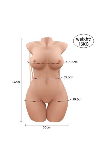 64cm/2ft1 35.2LB TPE Life-size Sex Doll Torso – Isabella (Vibrating & Sucking) [In Stock | US Only] - Image 2