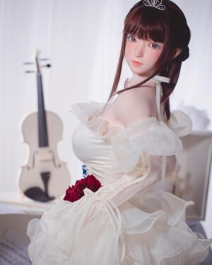 Asian Cosplay Japanese Sex Doll Skinny Silicone Head & TPE Body Silicone from FUDOLL -Mary 148