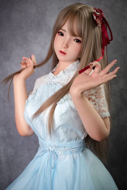 Asian Japanese Sex Doll Small Breast Silicone Head & TPE Body Silicone from FUDOLL -Finn 150