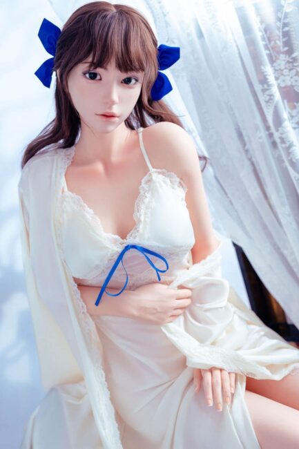 Asian Japanese Sex Doll Skinny Silicone Head & TPE Body Silicone from FUDOLL -Keppel 158