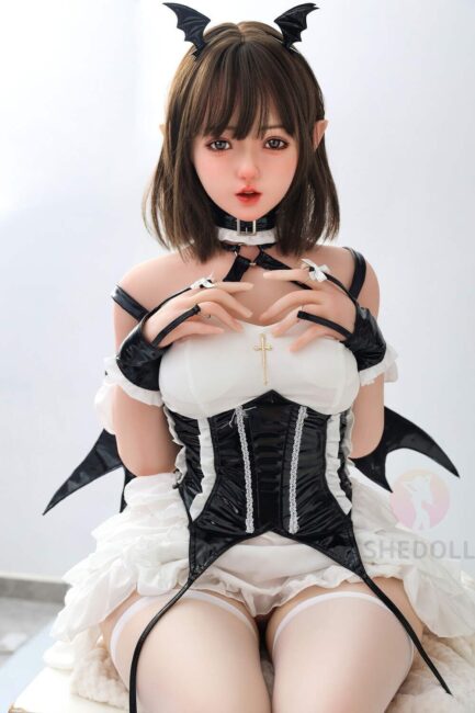 Asian Japanese Sex Doll Small Breast Silicone Head & TPE Body Silicone from SHEDOLL -Erin 150