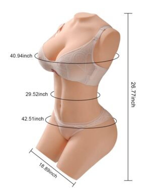 68cm/2ft3 89.2LB TPE Life-size Sex Doll Torso – Madison [In Stock | US Only]