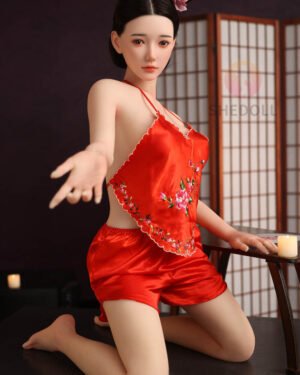 Asian Sex Doll Medium Breast Silicone Head & TPE Body Silicone from SHEDOLL -Ah 158