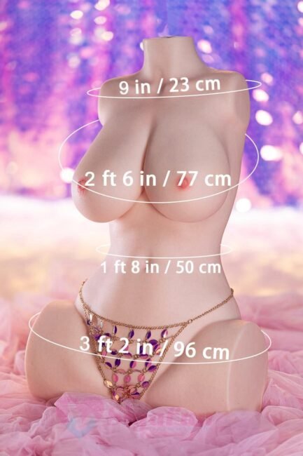 54cm/1ft9 E-cup Silicone Life-size Sex Doll Torso - Image 2