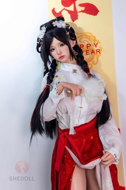 Asian Sex Doll Skinny Silicone Head & TPE Body from SHEDOLL -Chuyue 165