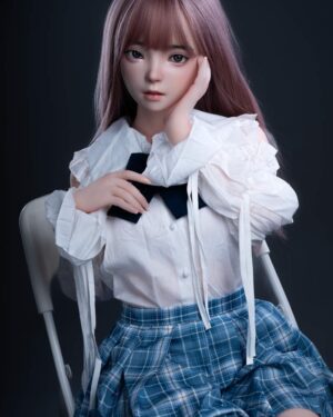 Asian Japanese Sex Doll Skinny Silicone Head & TPE Body Silicone from FUDOLL -Moly 148