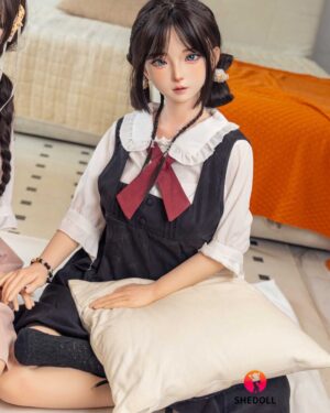 Asian Japanese Sex Doll Curvy Silicone Head & TPE Body Silicone from SHEDOLL -Nancy 148