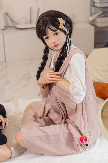 Asian Japanese Sex Doll Skinny Silicone Head & TPE Body Silicone from SHEDOLL -Beizhi 148 - Image 2