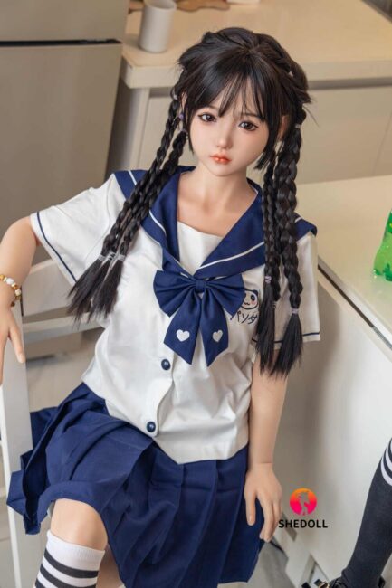 Asian Japanese Sex Doll Skinny Silicone Head & TPE Body Silicone from SHEDOLL -Beizhi 148