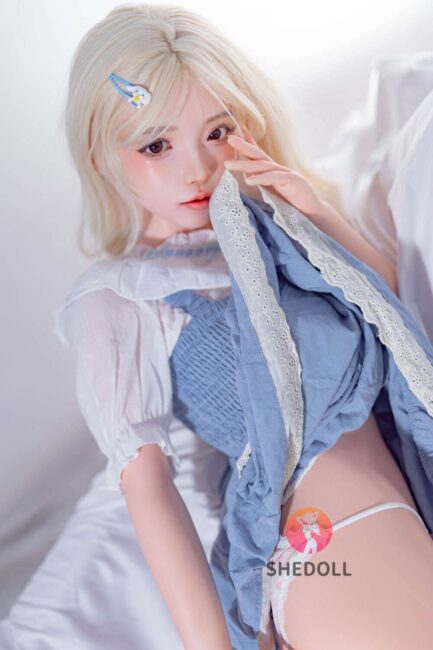 Asian Japanese Sex Doll Skinny Silicone Head & TPE Body Silicone from SHEDOLL -Luoyi 148 - Image 4