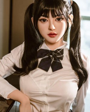 Asian Sex Doll Skinny Silicone Head & TPE Body from SY Dolls -Kitty 160