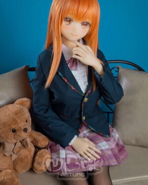 Japanese Sex Doll Skinny Silicone Head & TPE Body Silicone TPE from Aotume Dolls -Mahiru 155