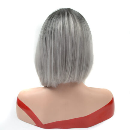 Black Grey Gradient Wig Straight - Image 4