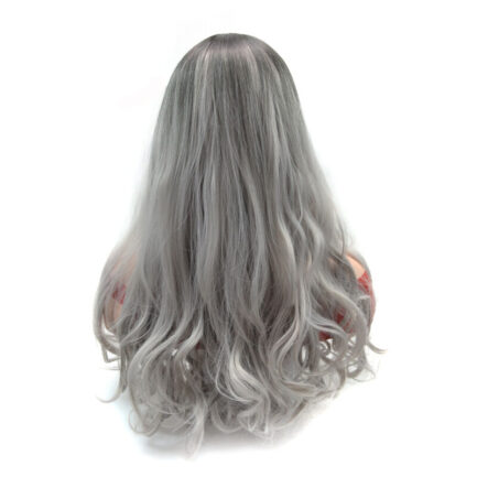 Black Silver Gradient Wavy Wig - Image 2